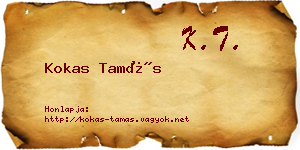 Kokas Tamás névjegykártya